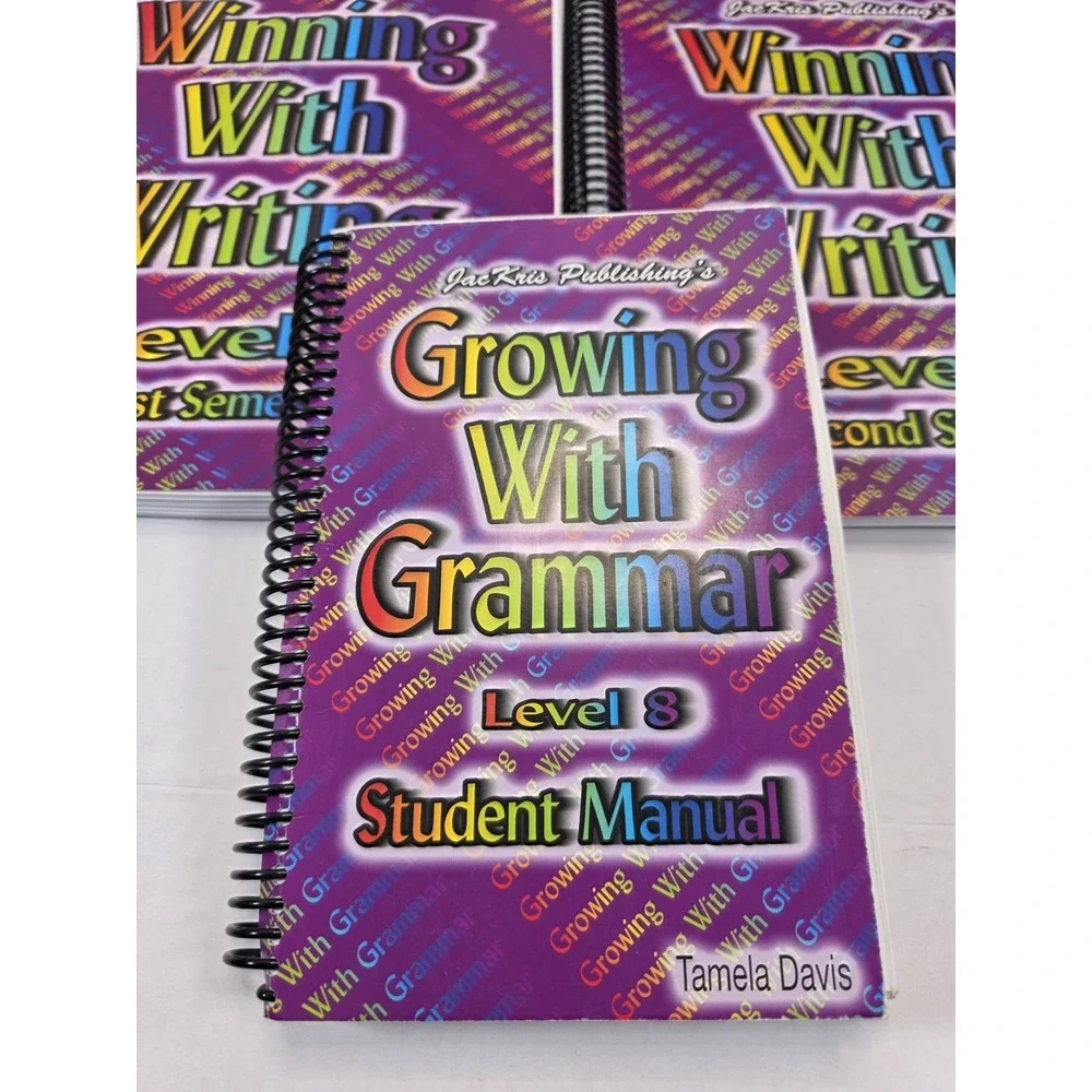 Jac Kris Publishing Growing With Grammar 5 Book Set Lot Level 8 Homeschool